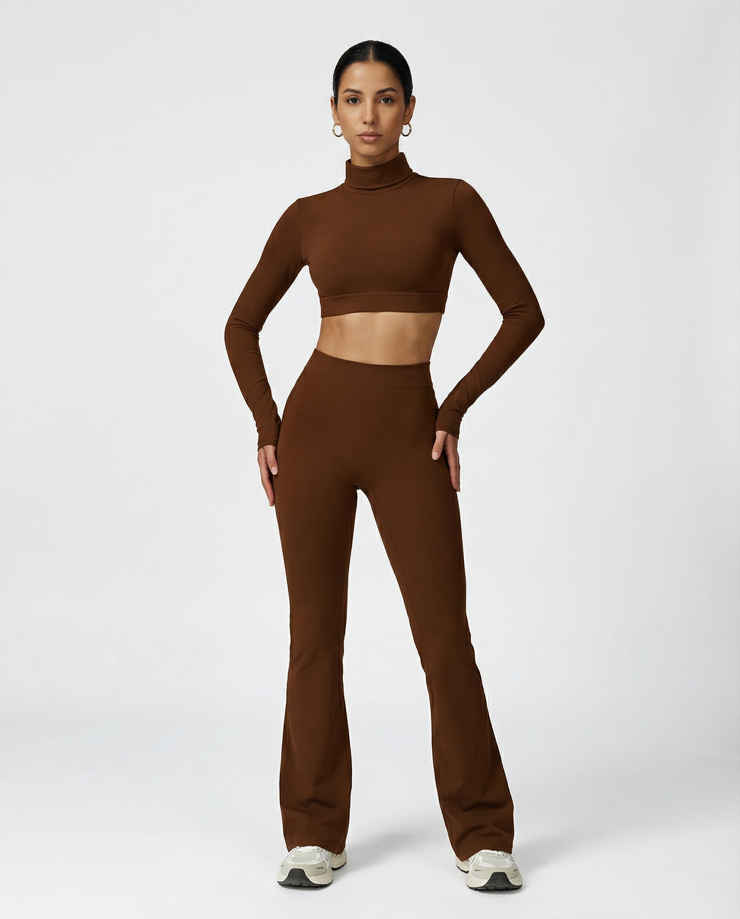 OPEN-BACK HIGH-NECK CROP TOP